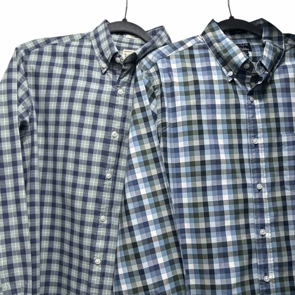 J. Crew Cotton Long Sleeve Plaid Button Down Shirts - 2 - Like New - Medium